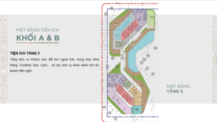 Mặt bằng Crystal Vân Đồn tòa A & B Tầng 5