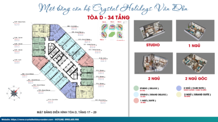 Mặt bằng Crystal Vân Đồn Tòa D ( Tầng 17 - 29 )