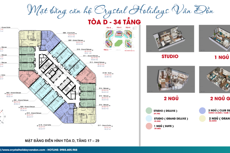 Mặt bằng Crystal Vân Đồn Tòa D ( Tầng 17 – 29 ) Mặt bằng Crystal Vân Đồn Tòa D ( Tầng 17 - 29 )