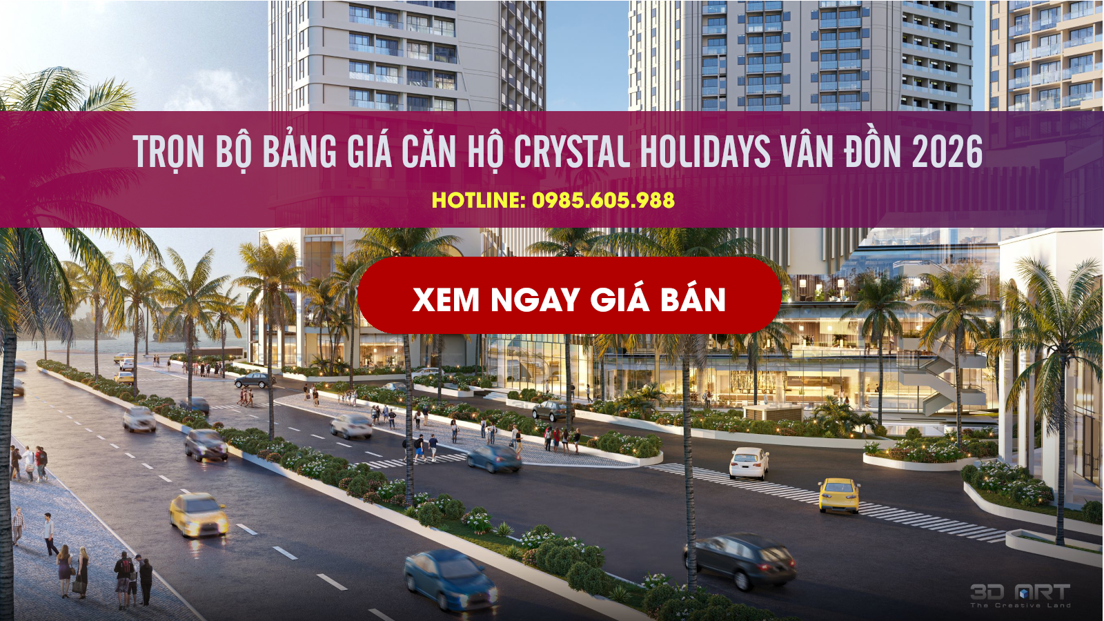 Trọn bộ bảng giá căn hộ Crystal Holiday Vân Đồn toà A, B, C và D cập nhật mới 2026